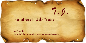 Terebesi János névjegykártya