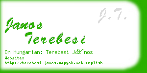 janos terebesi business card